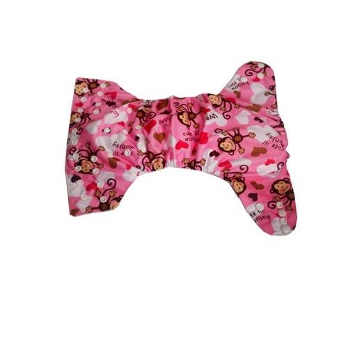 2pieces Washable Printed Baby Cloth Diaper Plus Free Insert - Reda And Pink