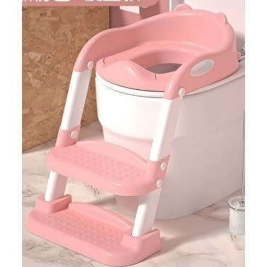 Foldable Children’s Training Ladder Seat For Potty - Pink