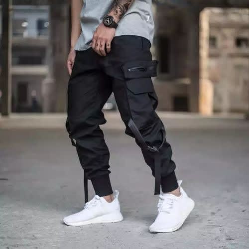 Cargo Combat Joggers - Black