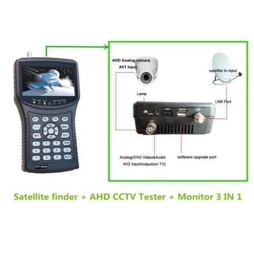 Satellite Finder - Ahd Cctv Tester - Monitor 3 In 1 Meter