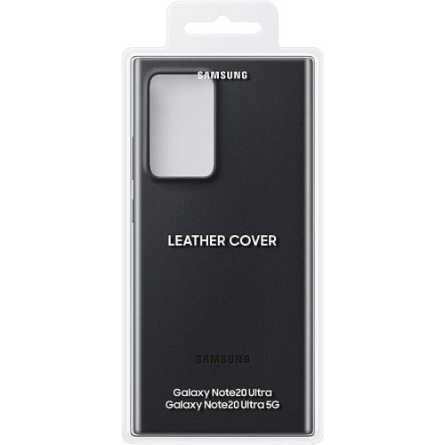 Samsung Galaxy Note 20 Ultra  Case, Leather Back Cover - Black