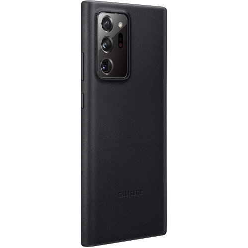 Samsung Galaxy Note 20 Ultra  Case, Leather Back Cover - Black