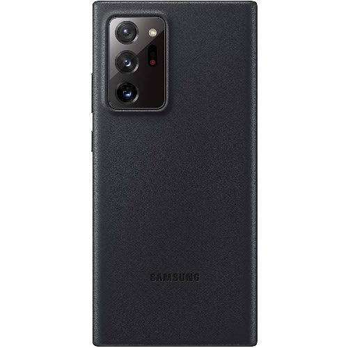 Samsung Galaxy Note 20 Ultra  Case, Leather Back Cover - Black