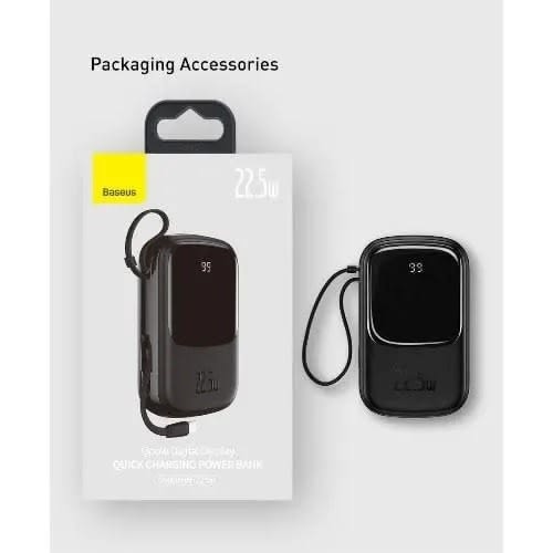 Quick Charging Power Bank With Type-c Cable - 20000mah - Qpow Digital Display - 22.5W