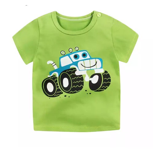 Unisex Shortsleeve Truck T-Shirt for Toddlers - Green