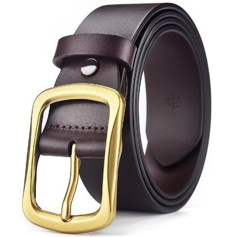 Men Leather Belt - Brown