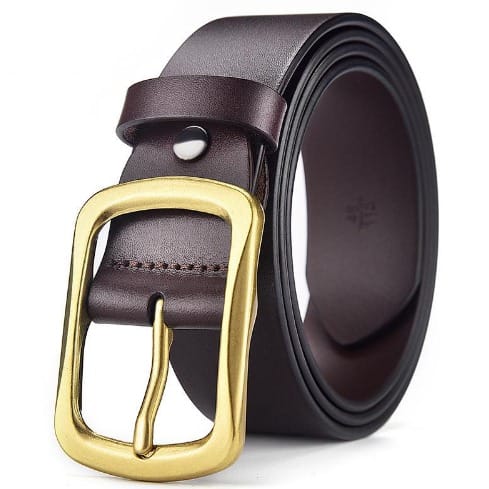 Men Leather Belt - Brown