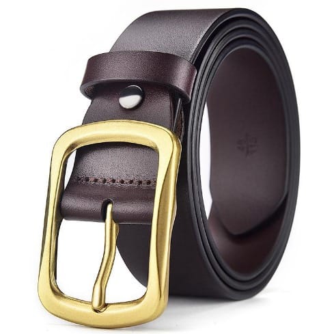 Men Leather Belt - Brown