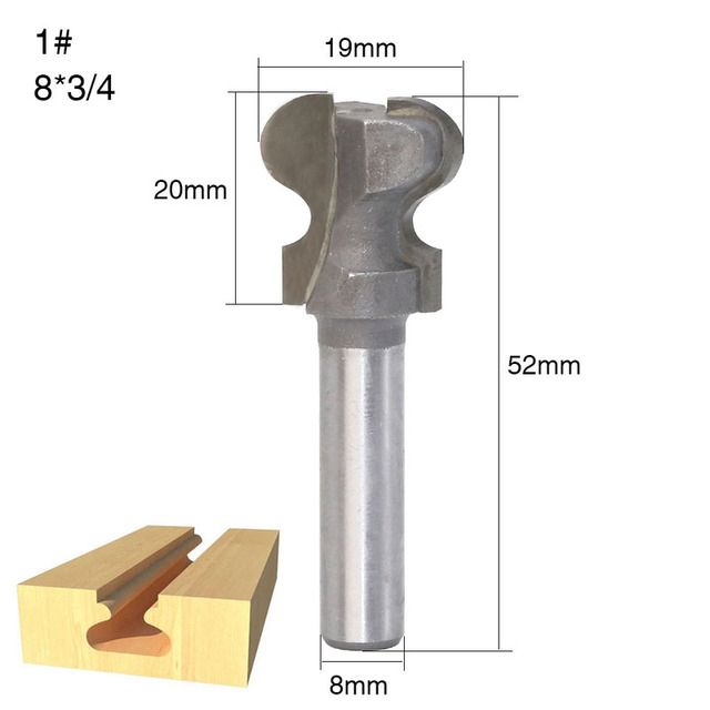 1pcs 8mm Shank Two Arc Nail Clipper Column Molding