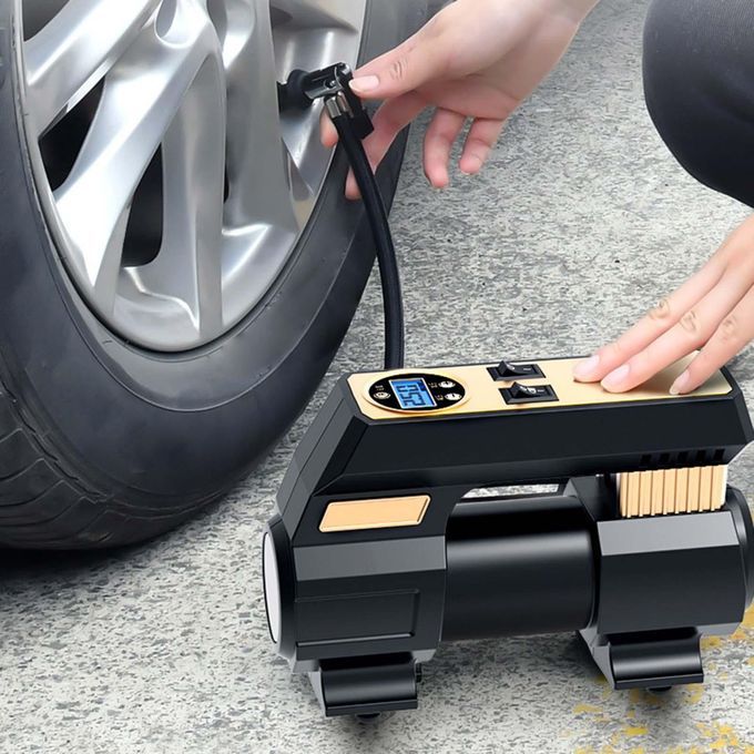 Car Air Pump 12V With Emergency LED Light Heavy Duty Digital Display