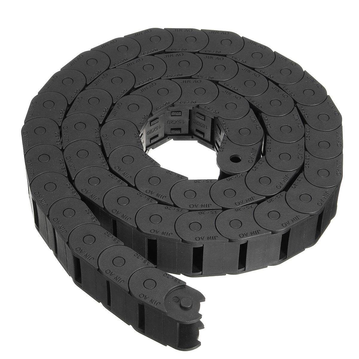 1M 40" Long Nylon Towline Cable Drag Chain Carrier Wire R28 15 X 20mm Black Kit