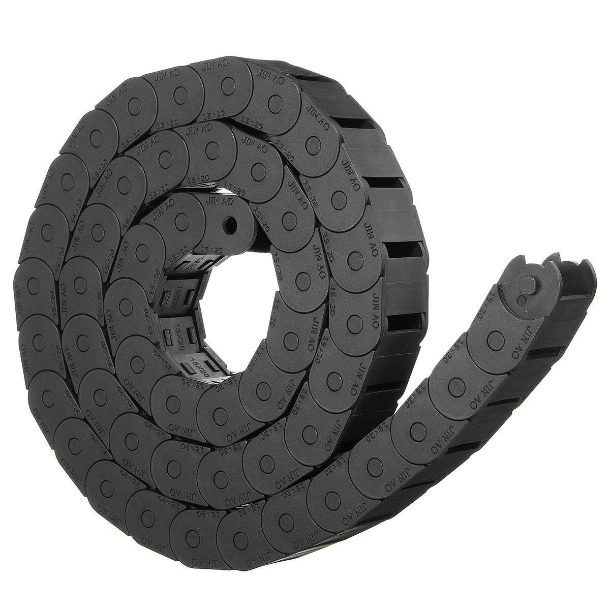1M 40" Long Nylon Towline Cable Drag Chain Carrier Wire R28 15 X 20mm Black Kit