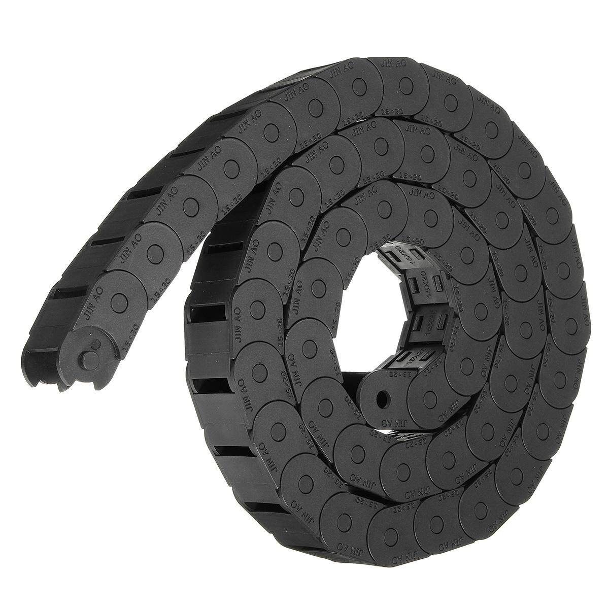 1M 40" Long Nylon Towline Cable Drag Chain Carrier Wire R28 15 X 20mm Black Kit