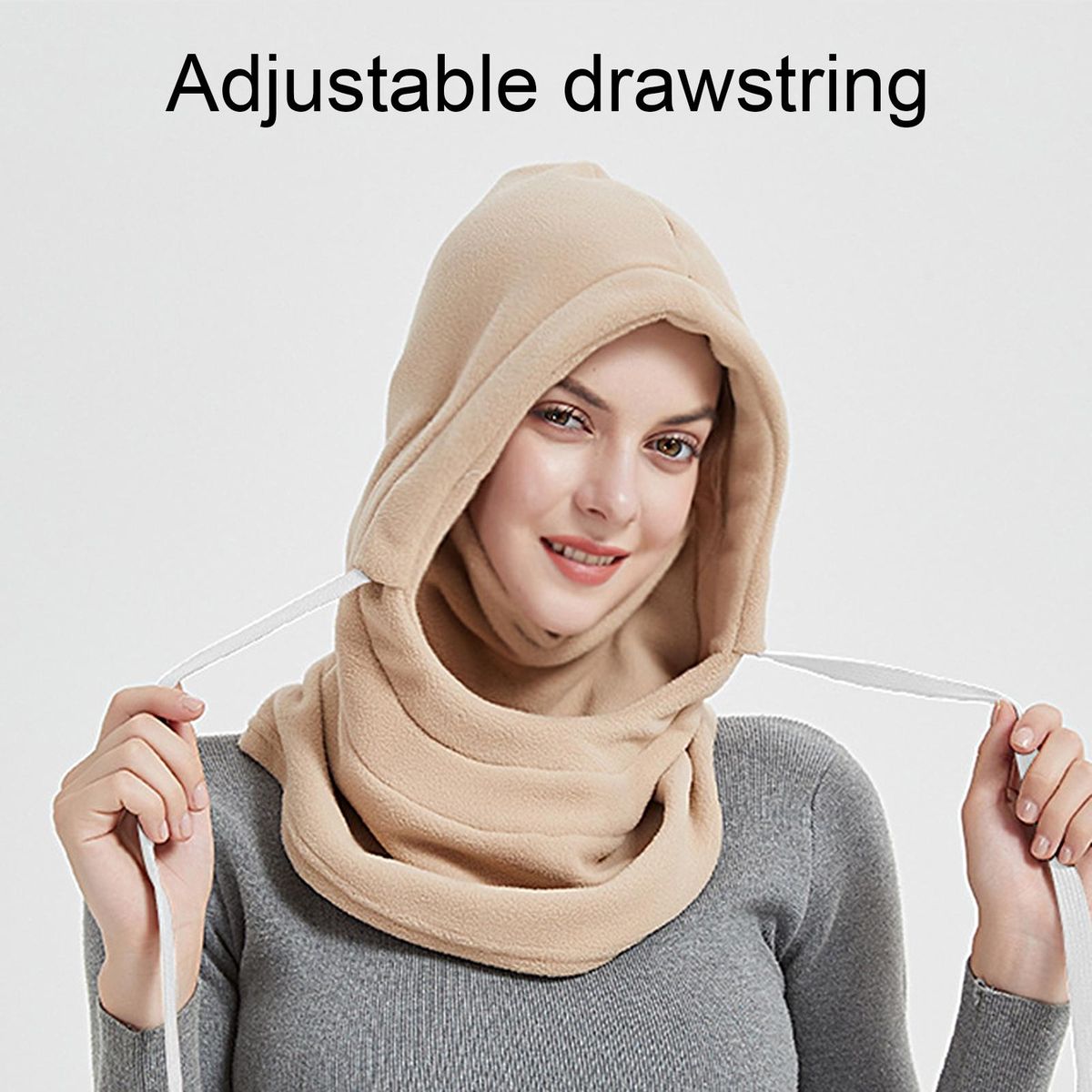 Outdoor Face Cover Face-protective Cycling Hat Scarf Beige
