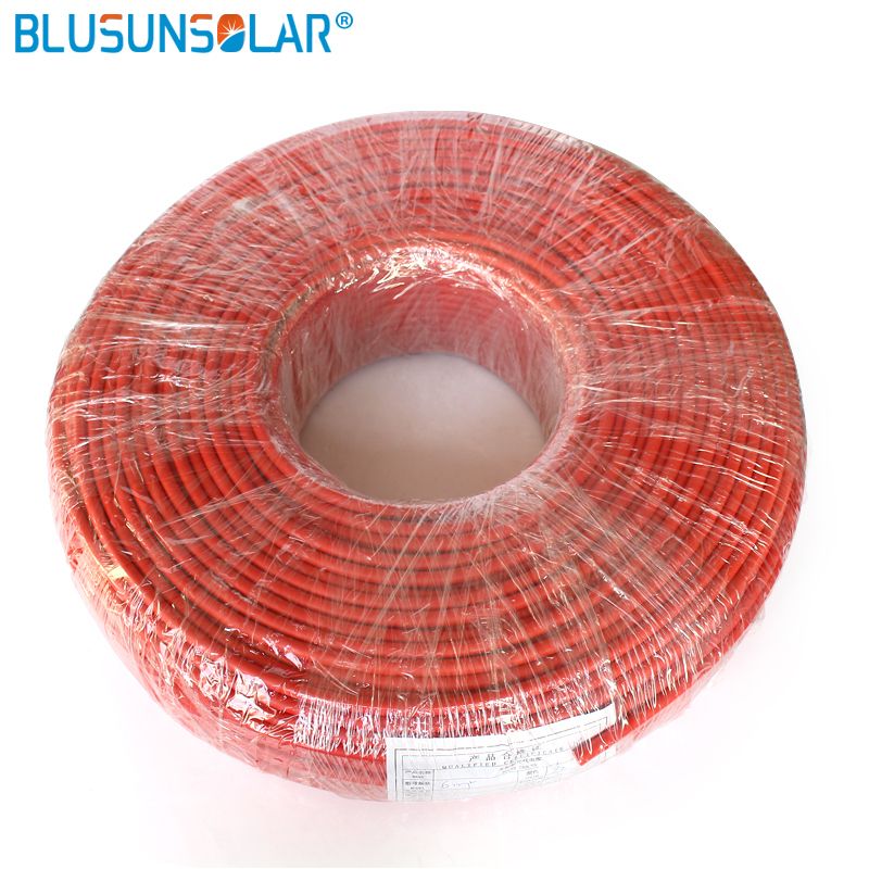 Cable Roll 10 Meters High Or 6mm2 Quality Solar Red (10AWG)