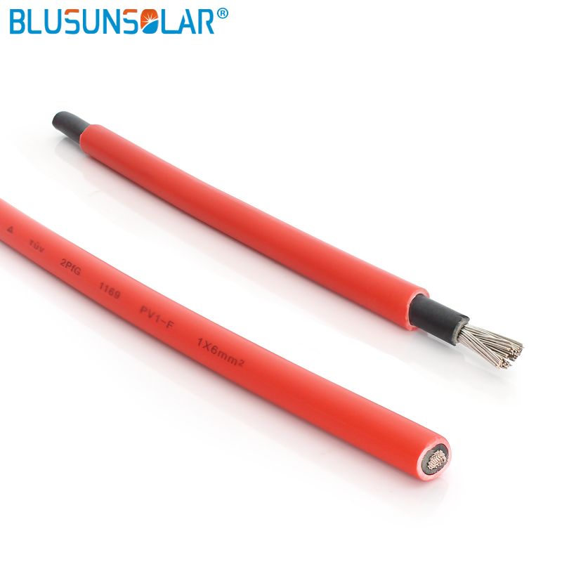 Cable Roll 10 Meters High Or 6mm2 Quality Solar Red (10AWG)