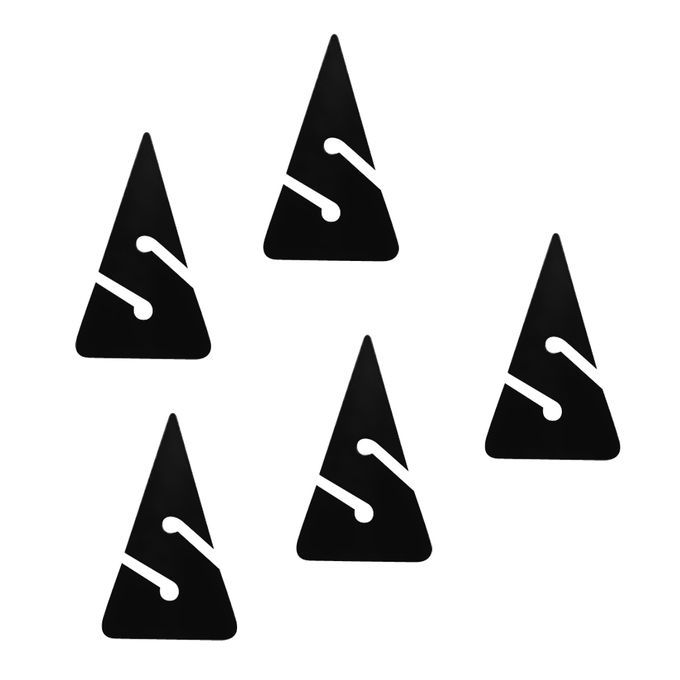 Pack 5 Triangle Line Arrow Marker Universal For Scuba Diving Black