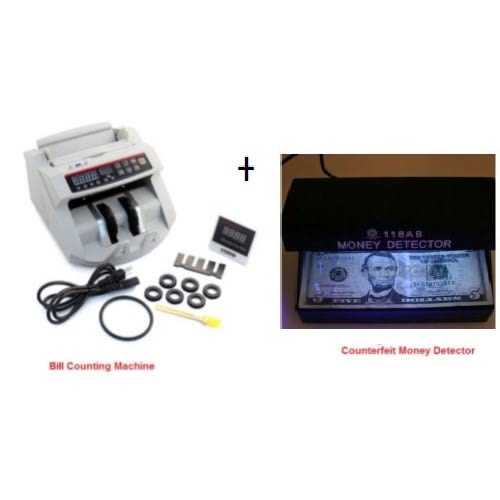 Money Counting Machine + Automatic Counterfeit Note Detector