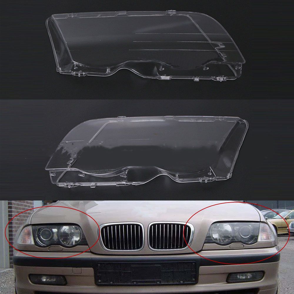 Car Headlight Cover For Bmw E46 98-01 Automobile Left Right