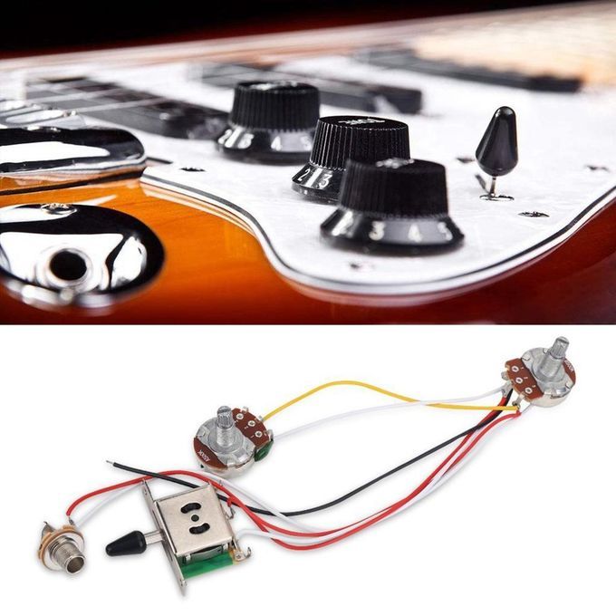 Guitar Wiring Harness 3 Way Toggle Switch 1V1T 500K Pot For Electric