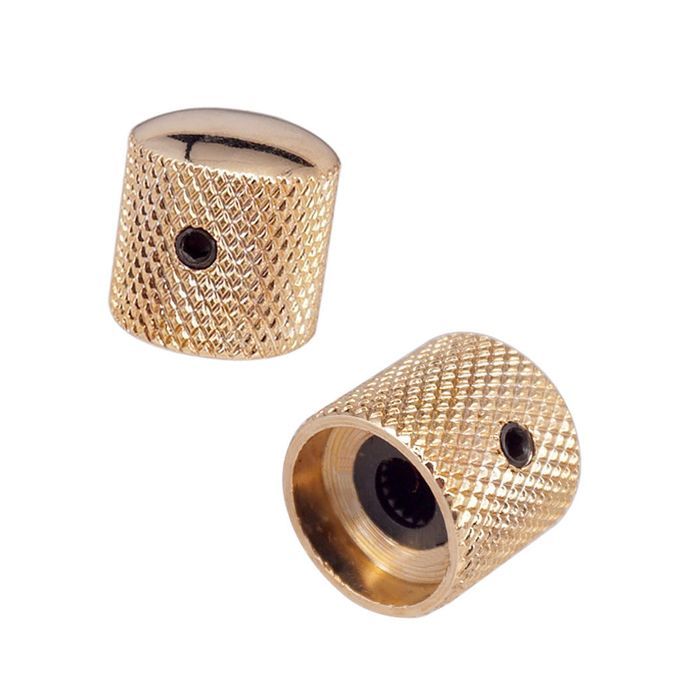 Durable Bass/Guitar  Volume   Control Knobs Golden 19 X 18mm 4PCS