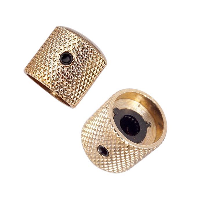 Durable Bass/Guitar  Volume   Control Knobs Golden 19 X 18mm 4PCS