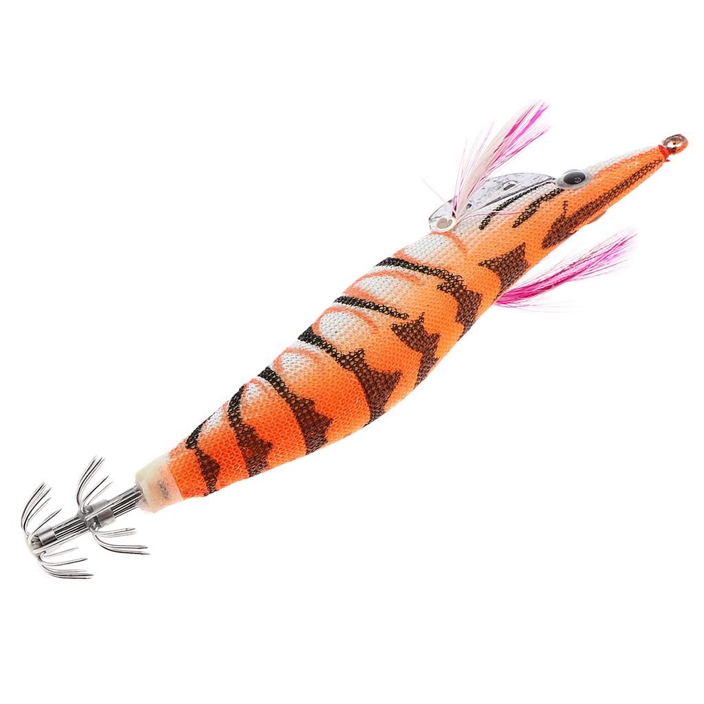 11cm Soft  Artificial Shrimp Prawn Bait For Orange