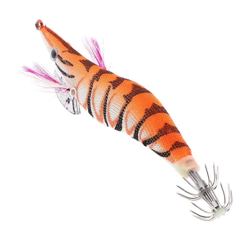 11cm Soft  Artificial Shrimp Prawn Bait For Orange