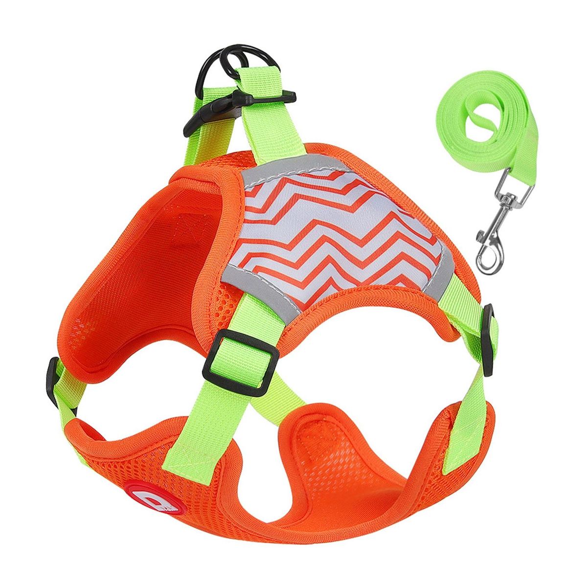 1 Set Dog Vest Puppy Pet Walking Leash Harness Vest Orange