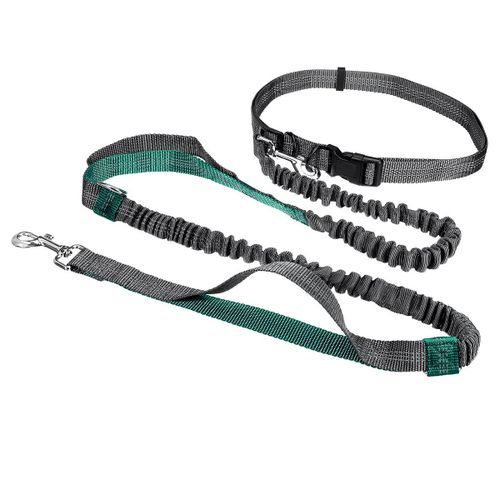 Adjustable Elastic Waist Belt Leash Hands Free Pe [Multicolo