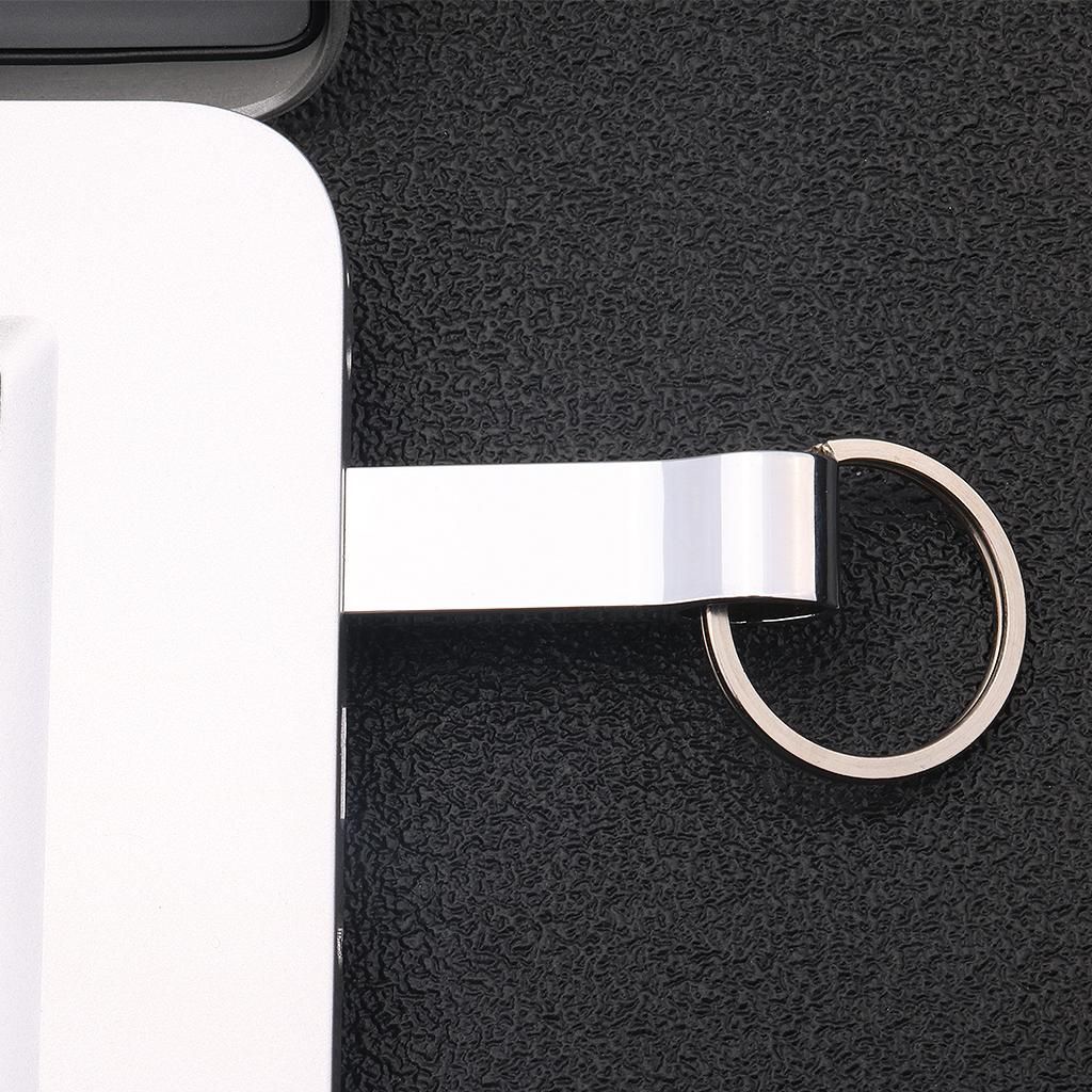 64GB USB2.0 Metal U Disk USB Flash Driver Portable Shockproof Anti-fall U Disk with Key Ring Plug and Play Silver