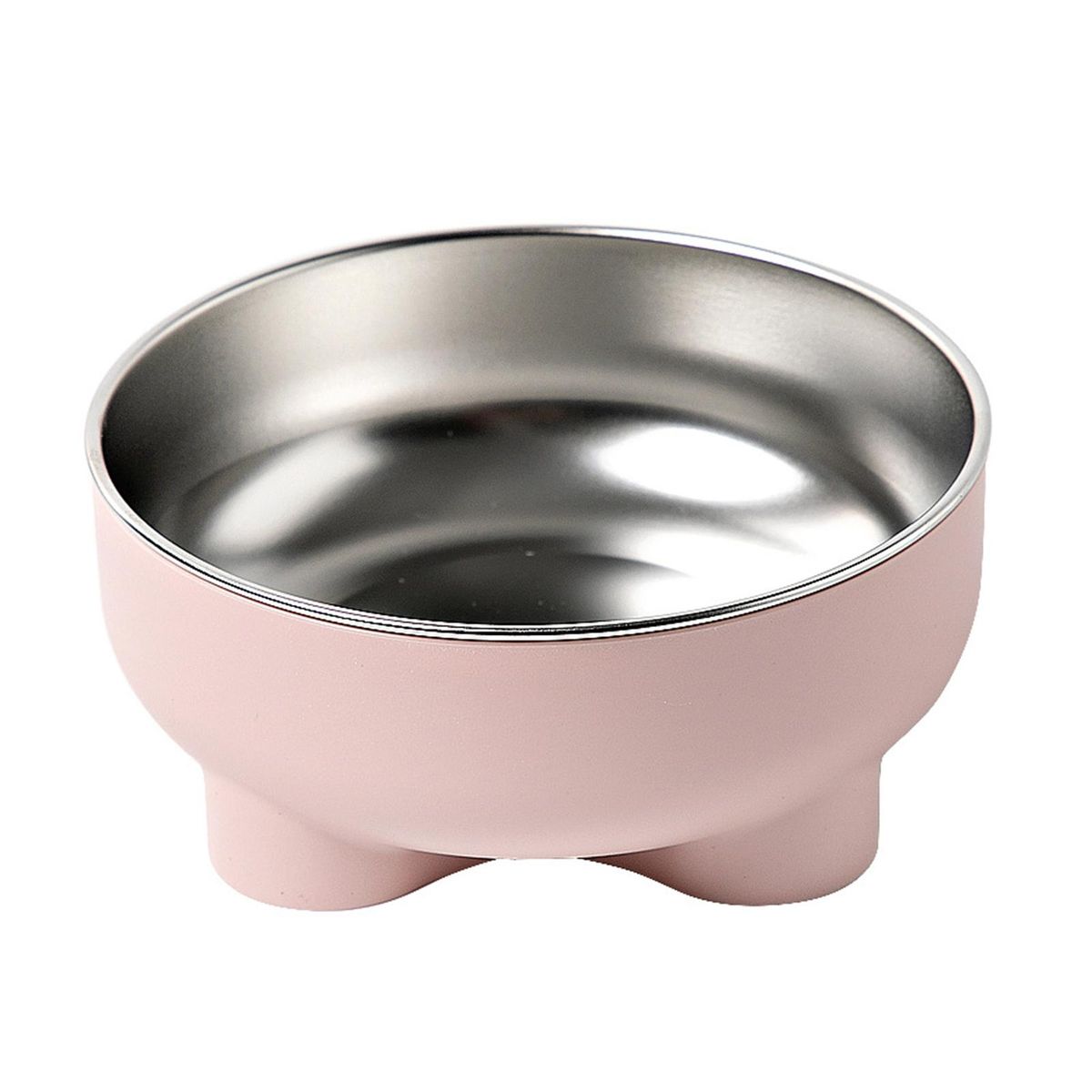 Bowl for Dry Kibble Wet Goods Premium Dual-compartment Pet Bowl Secure Pink