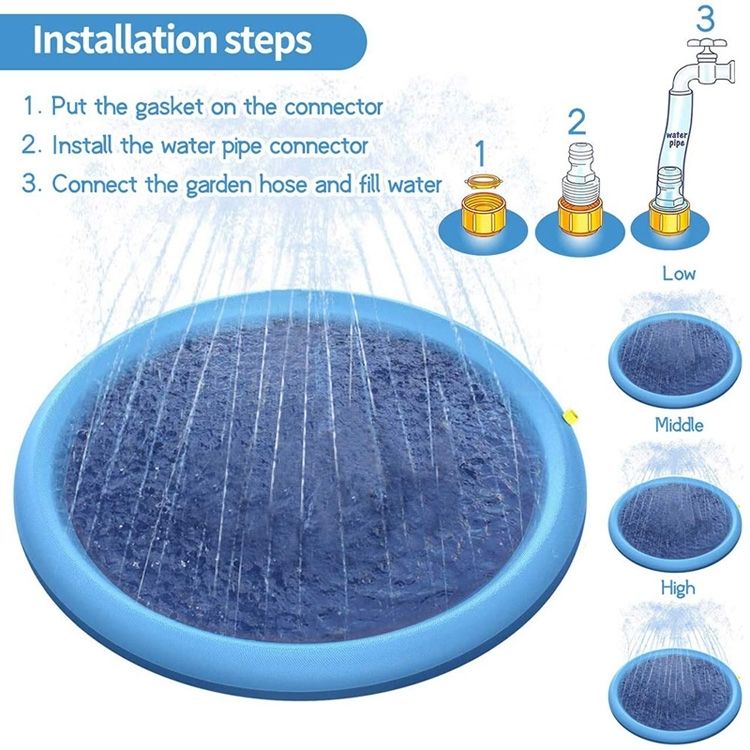 FY008 PVC Sprinkler Water Fun Mat 170CM