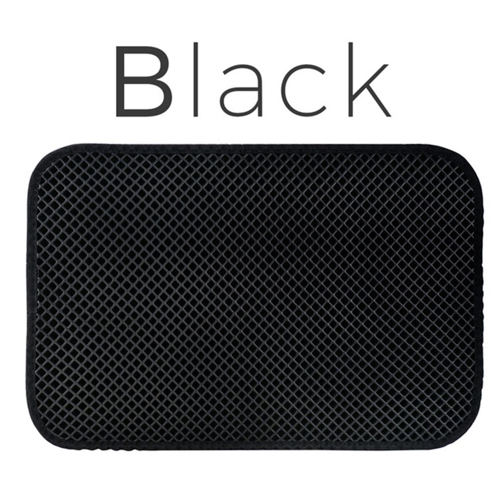 Cat Litter Mat Litter Per Waterproof Urine Proof Material, 2-Layer Sifting Easy Clean-black