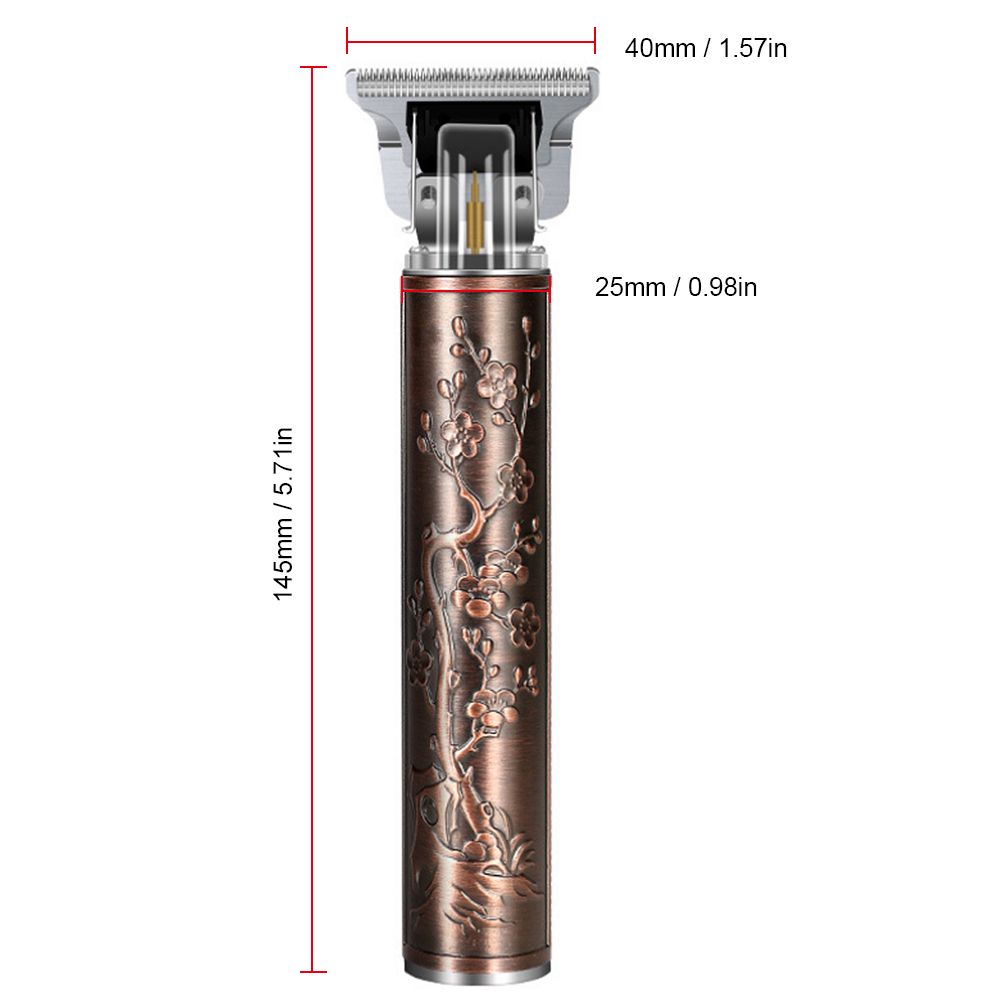 USB Rechargeable Cordless Hair Trimmer With 4 Heads