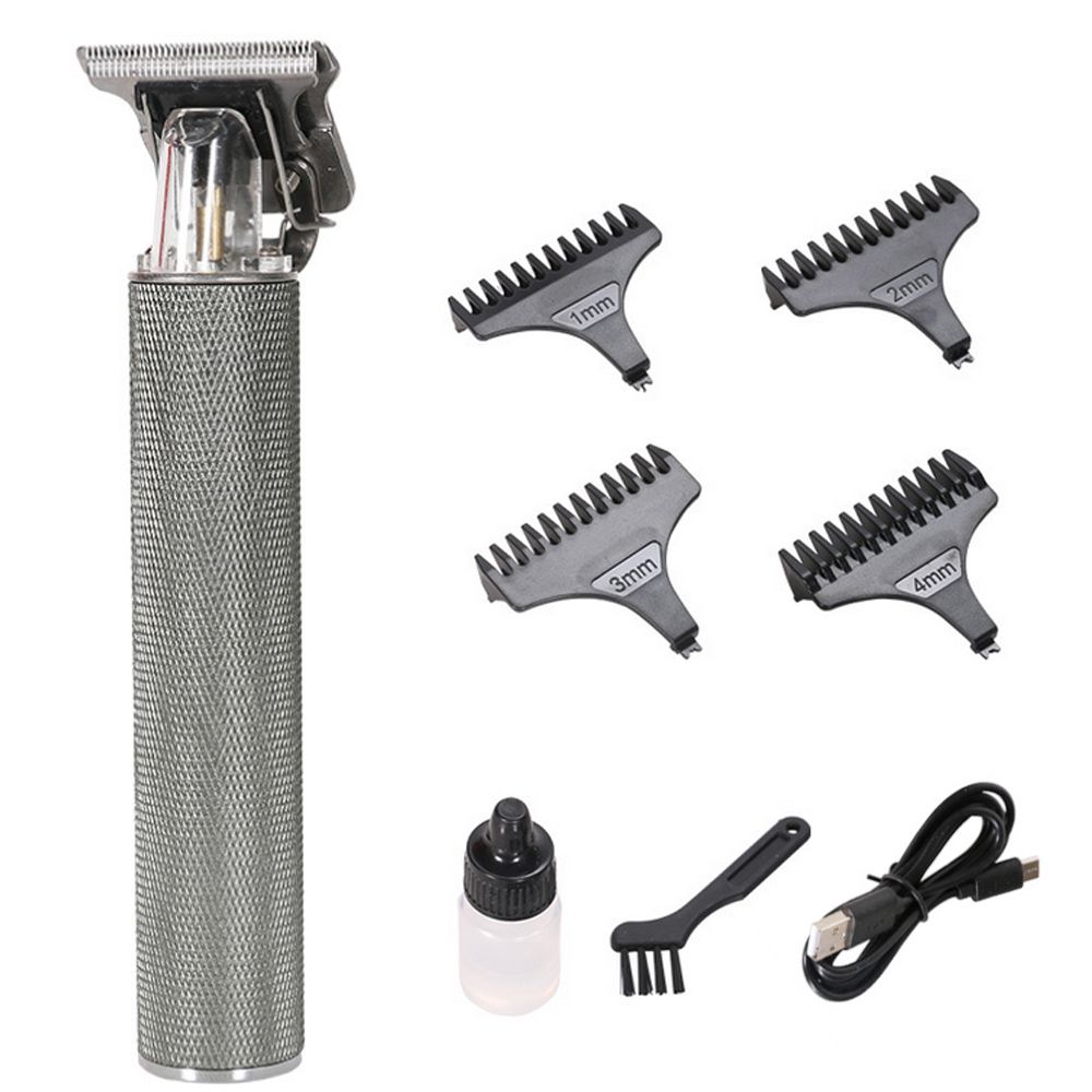 USB Rechargeable Cordless Hair Trimmer With 4 Heads