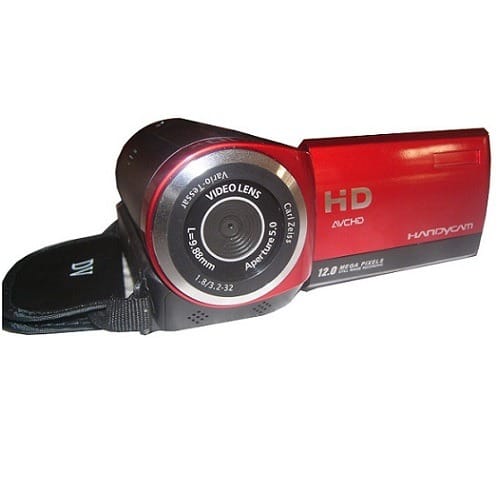 Camcoder With Digital Camera-Red