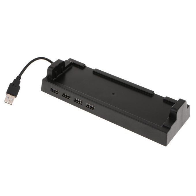 USB 2.0 Hub Dock Vertical Stand 4-Port Desktop USB Hub Charging