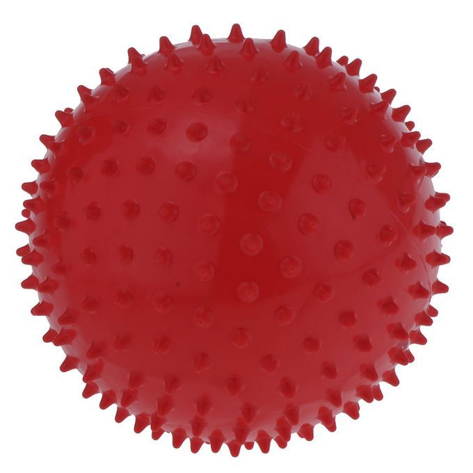 9 Inch Kids Knobby Bouncy Ball, Spiky Sensory Ball For Yoga Red