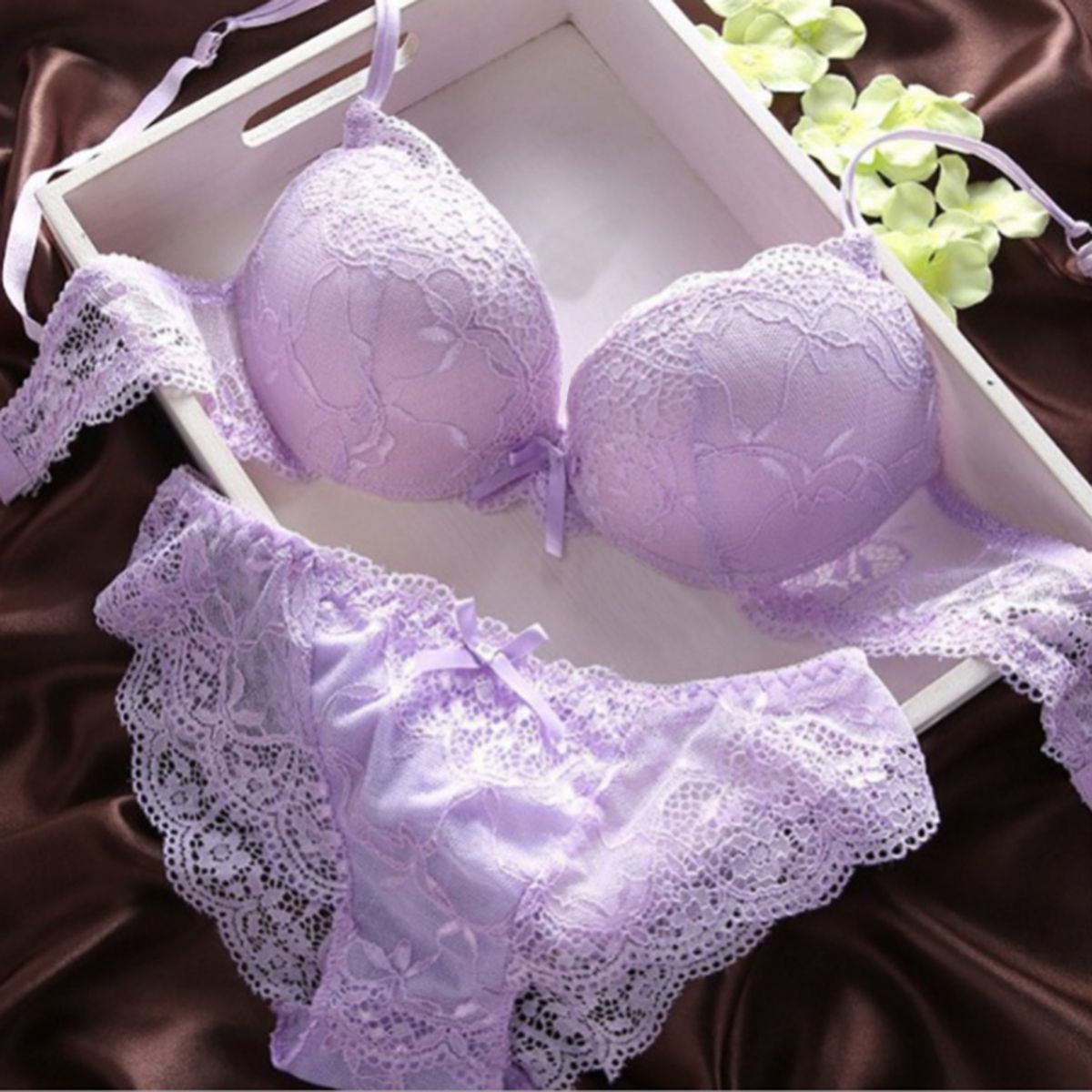 New Women's  Y Bra Set  Black Underwear& Comfortable Breathable Bra Set Y Good