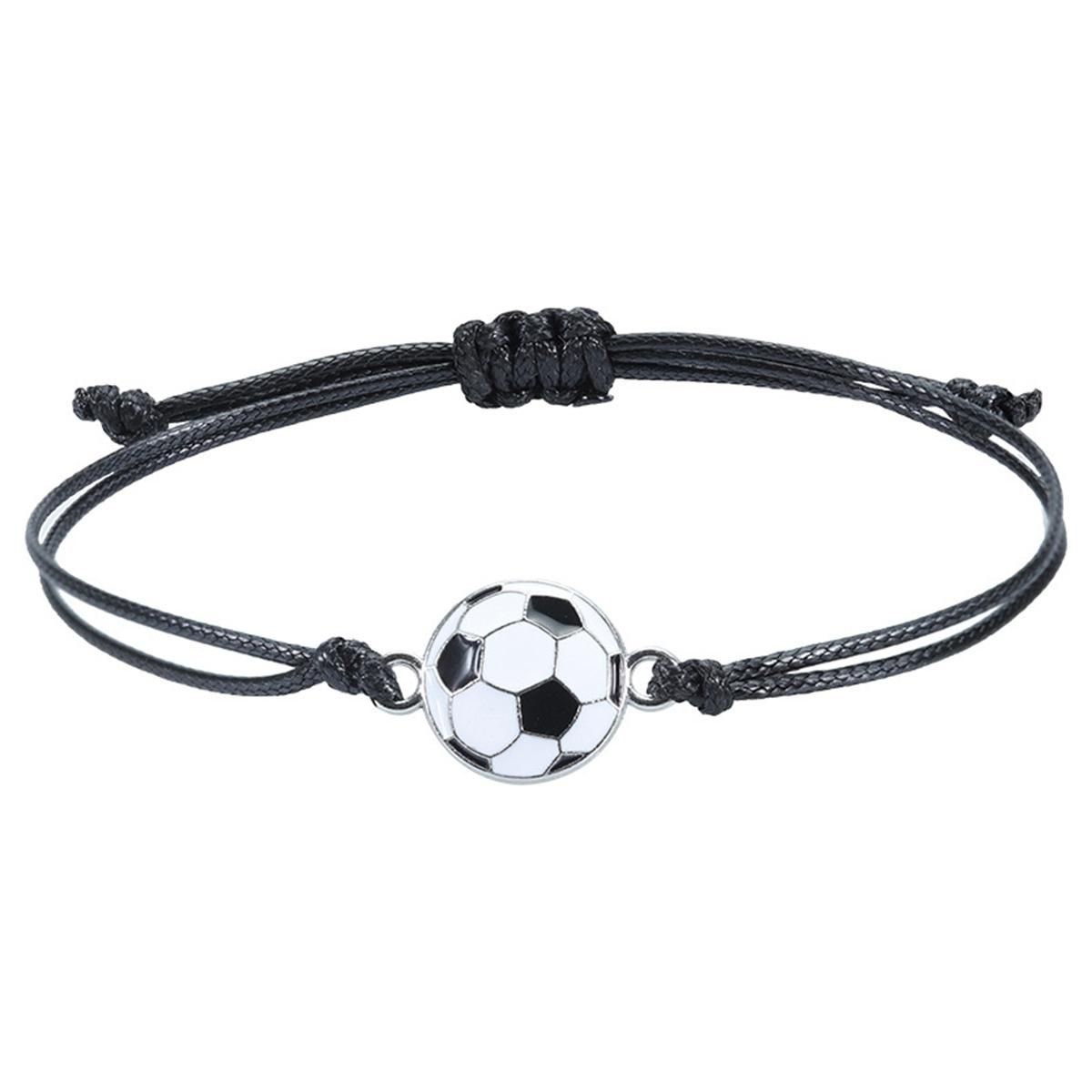 20 Pcs Soccer Charm Bracelets Soccer Ball Beads Adjustable W