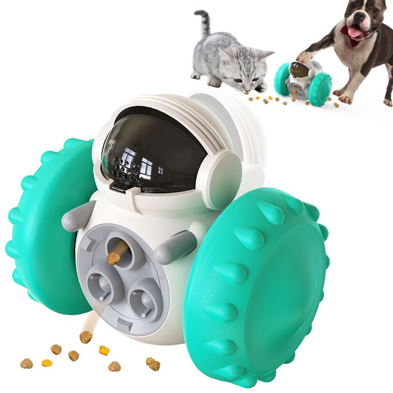 Dog Food Toys Pet Puzzle Interactive Tumbler Balance Car Funny Toy Food Slow Dispenser Eater Pet Dog Cat Training Dog Supplies-Black