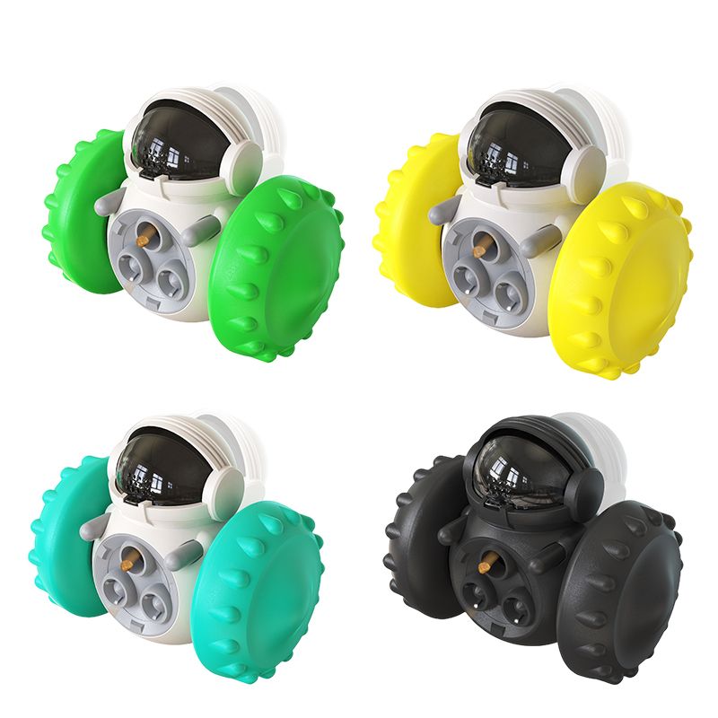 Dog Food Toys Pet Puzzle Interactive Tumbler Balance Car Funny Toy Food Slow Dispenser Eater Pet Dog Cat Training Dog Supplies-Black