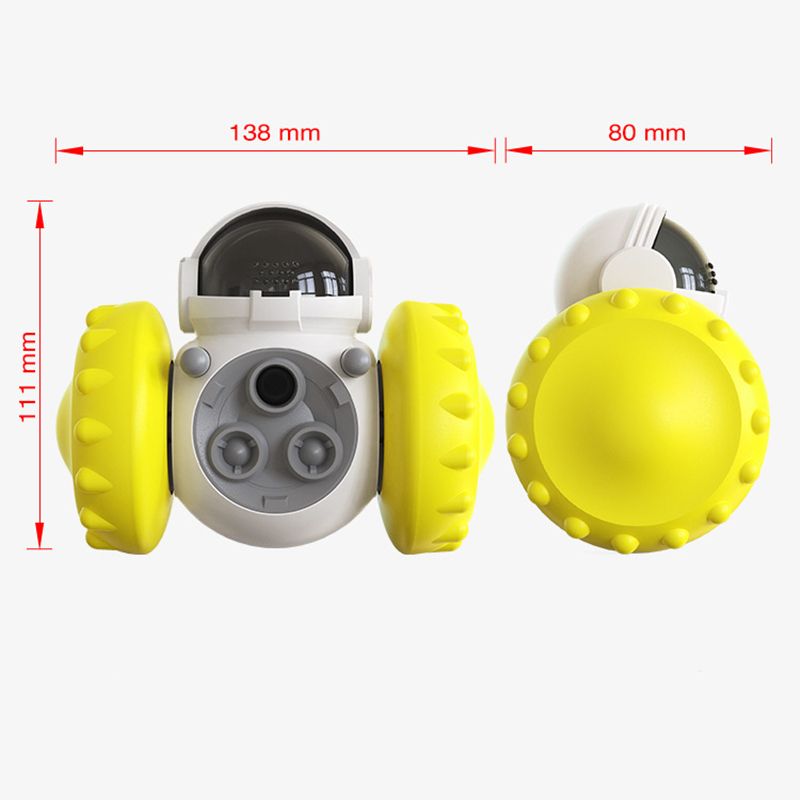 Dog Food Toys Pet Puzzle Interactive Tumbler Balance Car Funny Toy Food Slow Dispenser Eater Pet Dog Cat Training Dog Supplies-Black