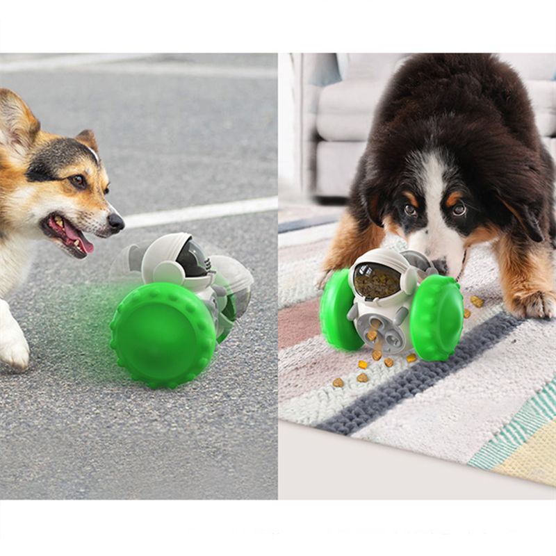 Dog Food Toys Pet Puzzle Interactive Tumbler Balance Car Funny Toy Food Slow Dispenser Eater Pet Dog Cat Training Dog Supplies-Black