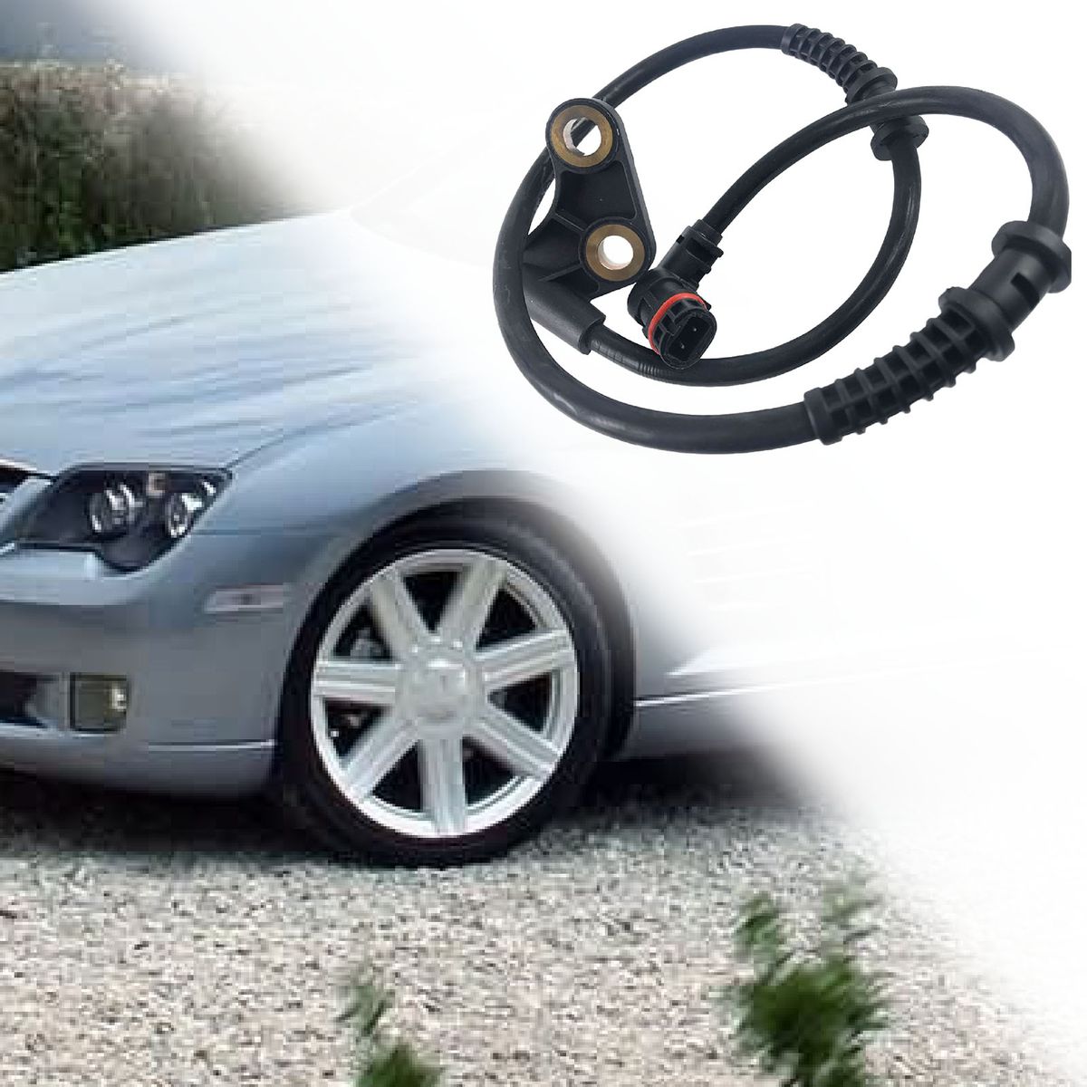 ABS Speed Sensor Stable Anti-oxidizing Easy Installation Front ABS Speed Sensor With Harness 1705400917 24071160223 For Chrysler Crossfire-Black