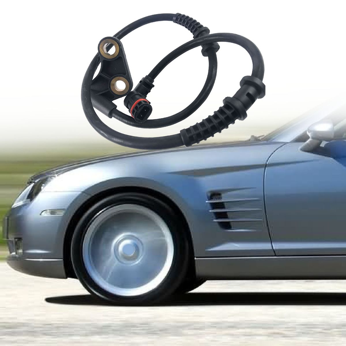 ABS Speed Sensor Stable Anti-oxidizing Easy Installation Front ABS Speed Sensor With Harness 1705400917 24071160223 For Chrysler Crossfire-Black