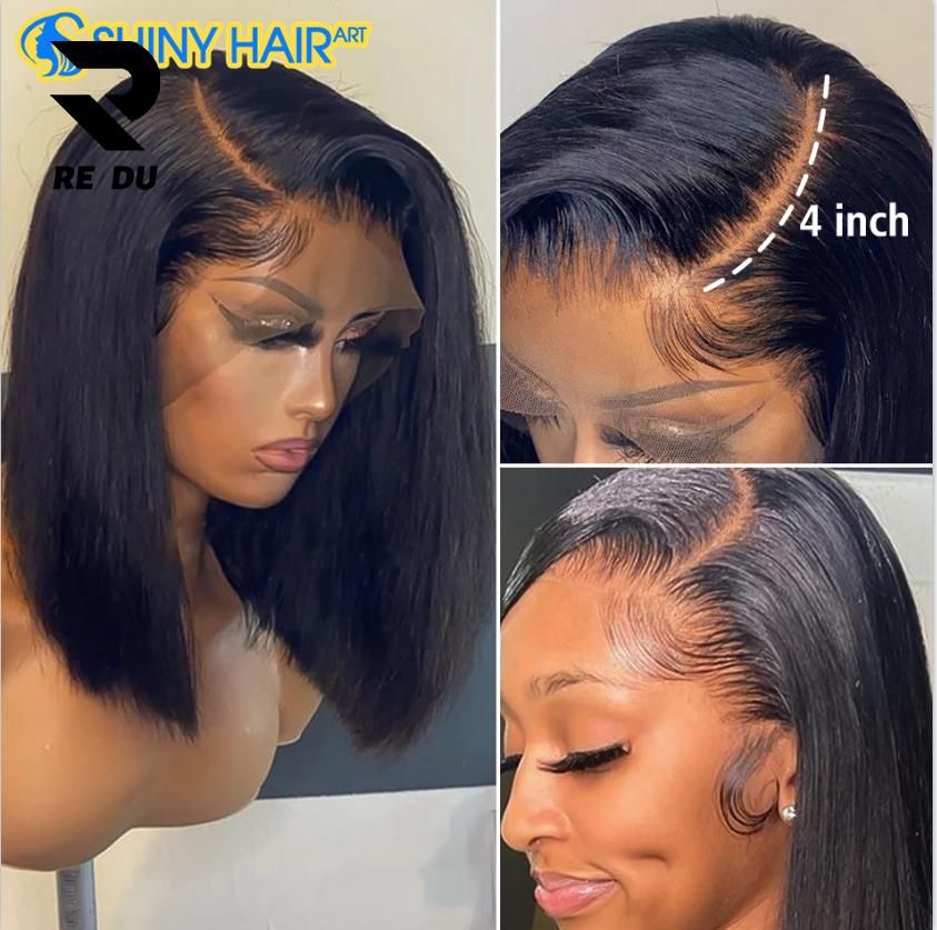 Transparent Glueless Curly Bob Wigs - Cheap Closure Short Bob Front Wig