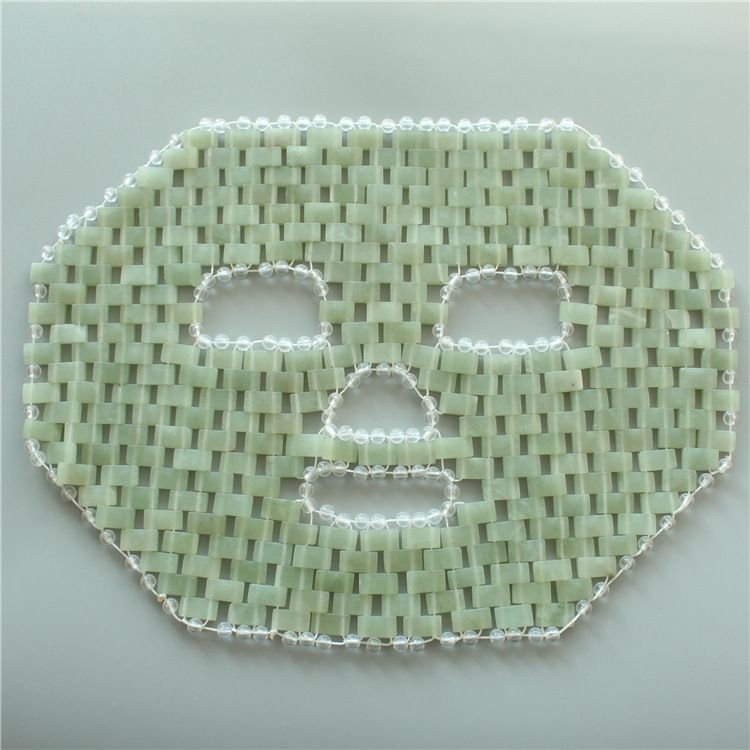 100% Natural Jade Eye Mask Rose Quartz Eye Mask Massager Sleep For Dark Circles Therapy Deep Sleep Beads Tools Care Stone Face ACU