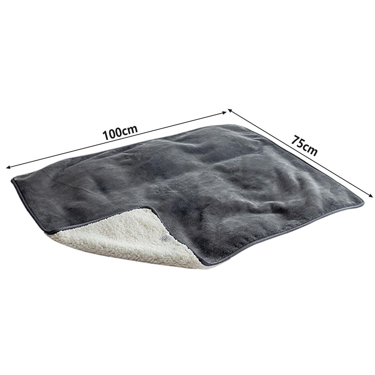 Dog Bed Mat Cozyshield Pet Blanket Waterproof Washable for Dogs Grey